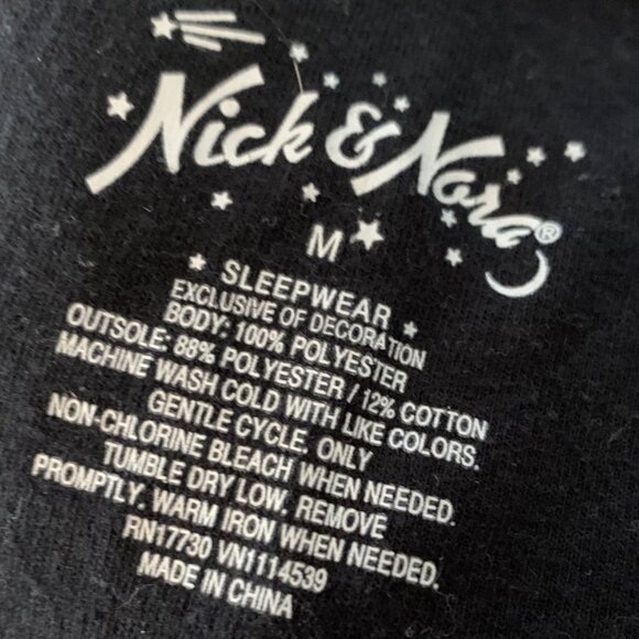 NICK & NORA Pajamas Womens Leopard print Footie SZ M Pockets - Cat Face Feet - Picture 10 of 10